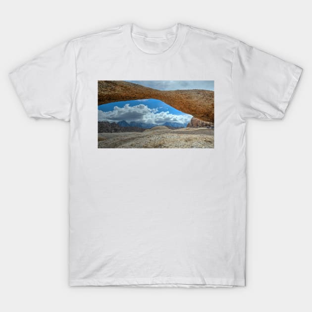 Lathe Arch Between Storms T-Shirt by MCHerdering
